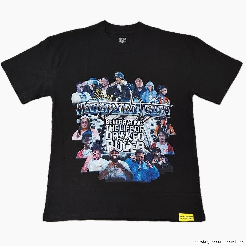 American Streetwear Brand Vintage Hip-hop Style Black T-Shirt