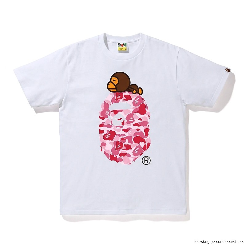 Bape Ape Camouflage Style White T-shirt