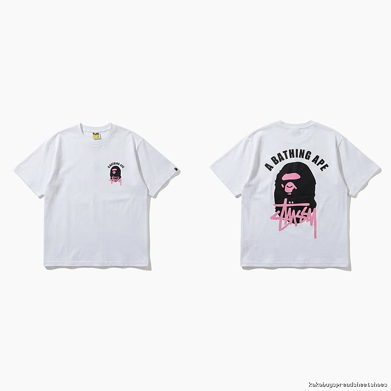 Bape Ape Head Trendy and Cool Style White T-shirt