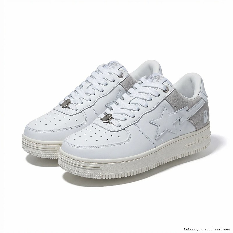 Bape Star Simple Style White Shoes