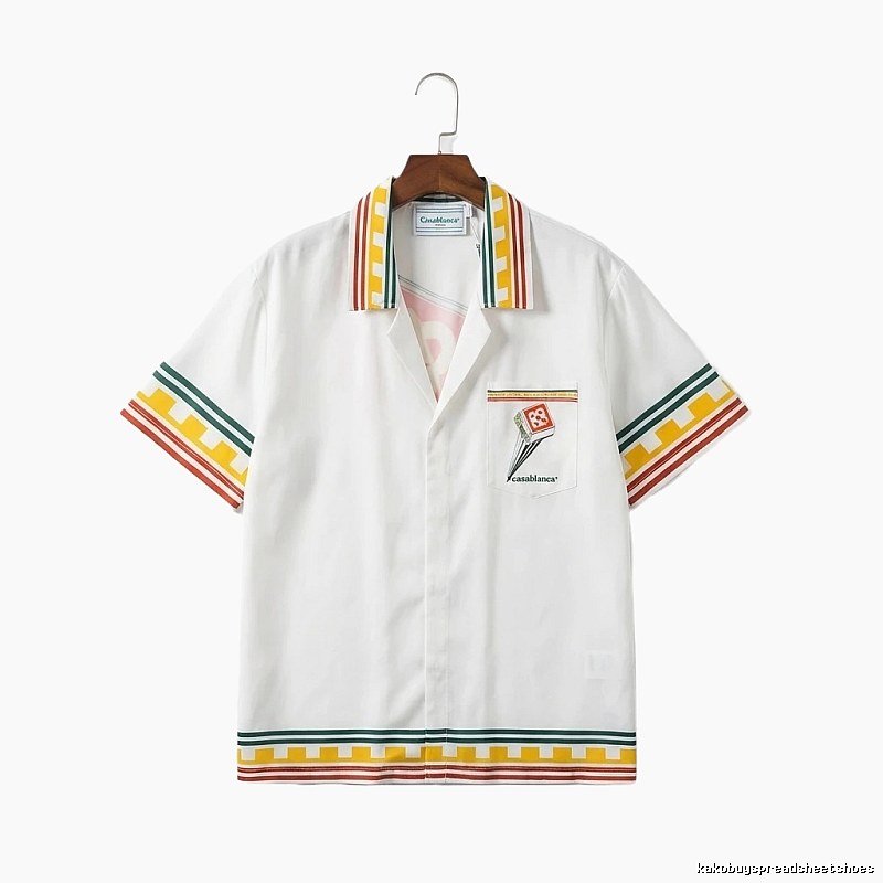 Casablanca retro style white short-sleeve