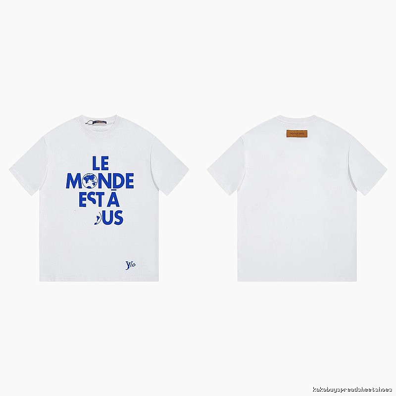 Louis Vuitton letter print street style white T-shirt