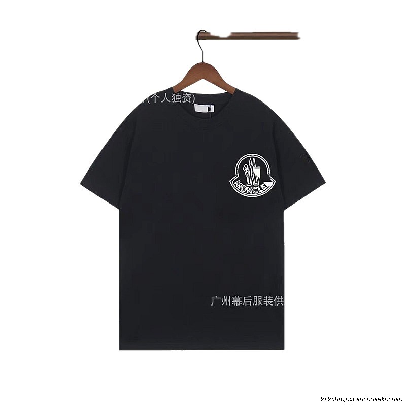 Moncler Trendy Printed Black T-Shirt