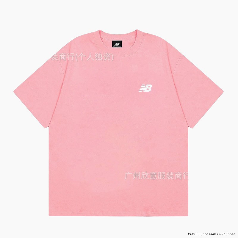 New Balance Minimalist Casual Style Pink Short-sleeve T-shirt