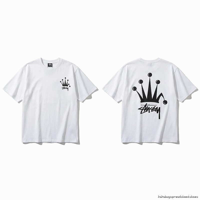Stussy Crown Trendy Brand White T-shirt