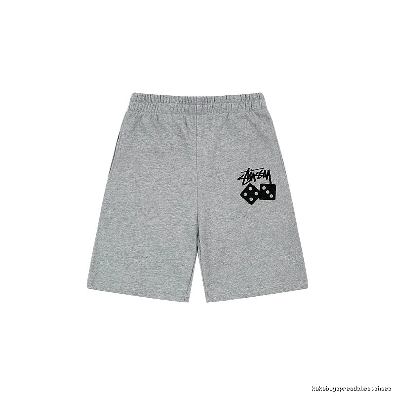 Stussy Dice Trendy Brand Grey Shorts