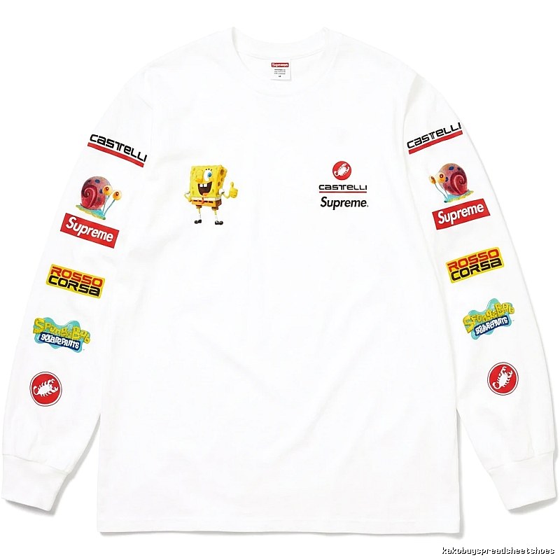 Supreme cartoon trendy white sweatshirt