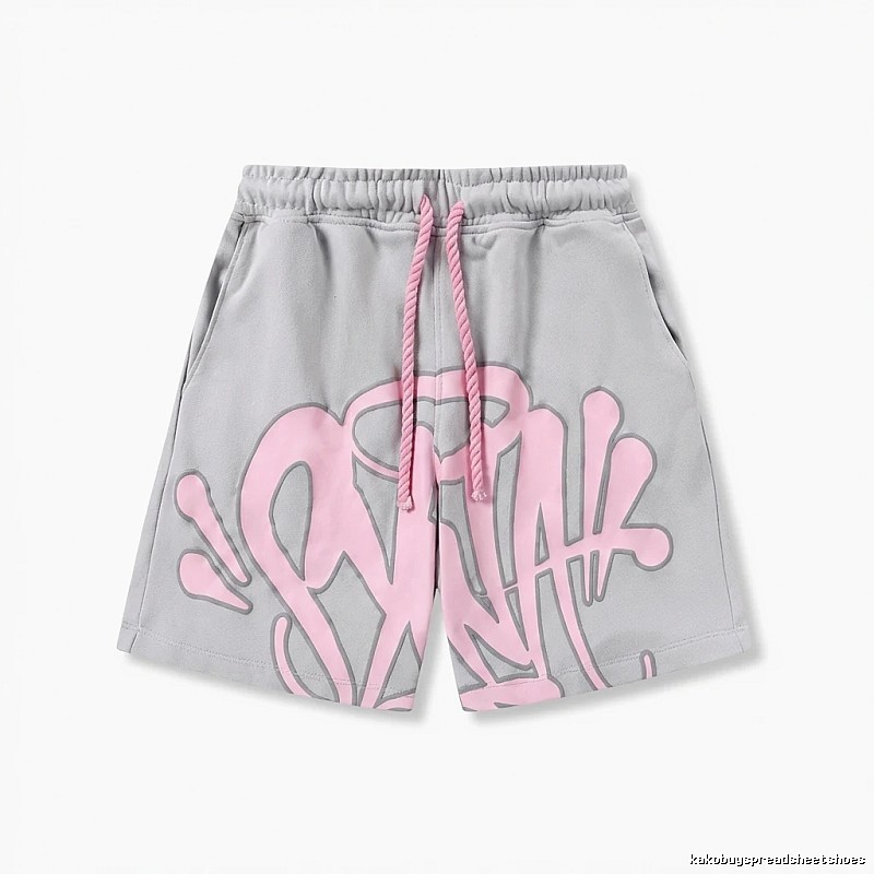SynaWorld Graffiti-style Gray Shorts