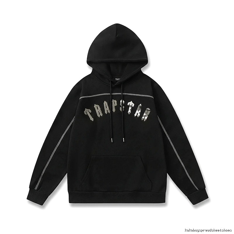 Trapstar Letter Style Black Hoodie