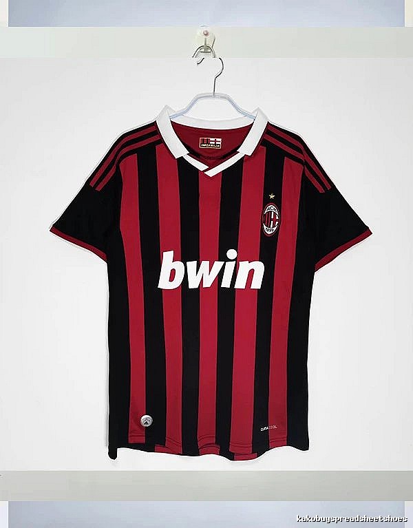 AC Milan Sport Retro soccer jersey Red Black Striped for Collection Drops