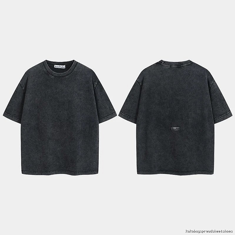 Acne Studios 2090-80 Black Style Ac908040 Stockholm Logo T-Shirt Modern Fit
