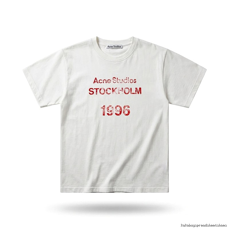 Acne Studios minimalist style white T-shirt
