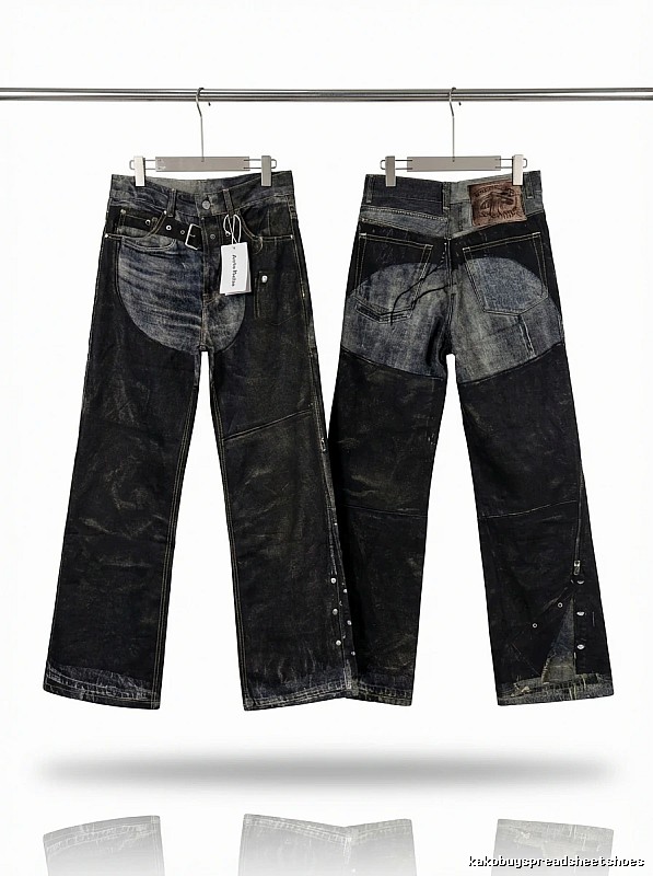 Acne Studios retro - style patchwork jeans