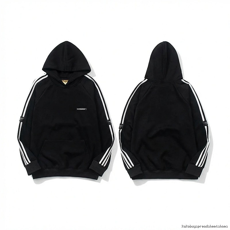 Adidas classic three - stripe black sweatshirt