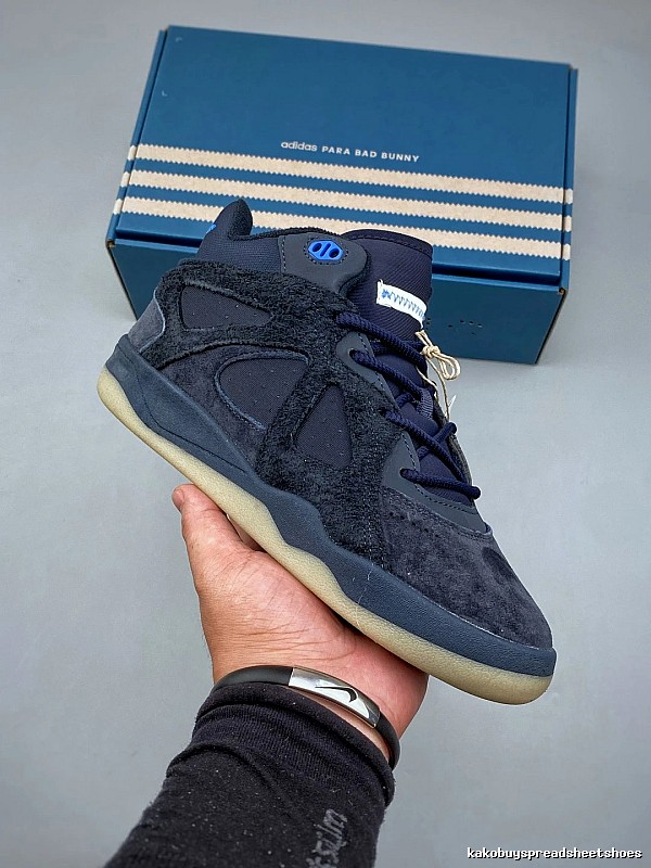 Adidas Dark Navy Collaborative Low-Top Sneakers and Tonal Branding