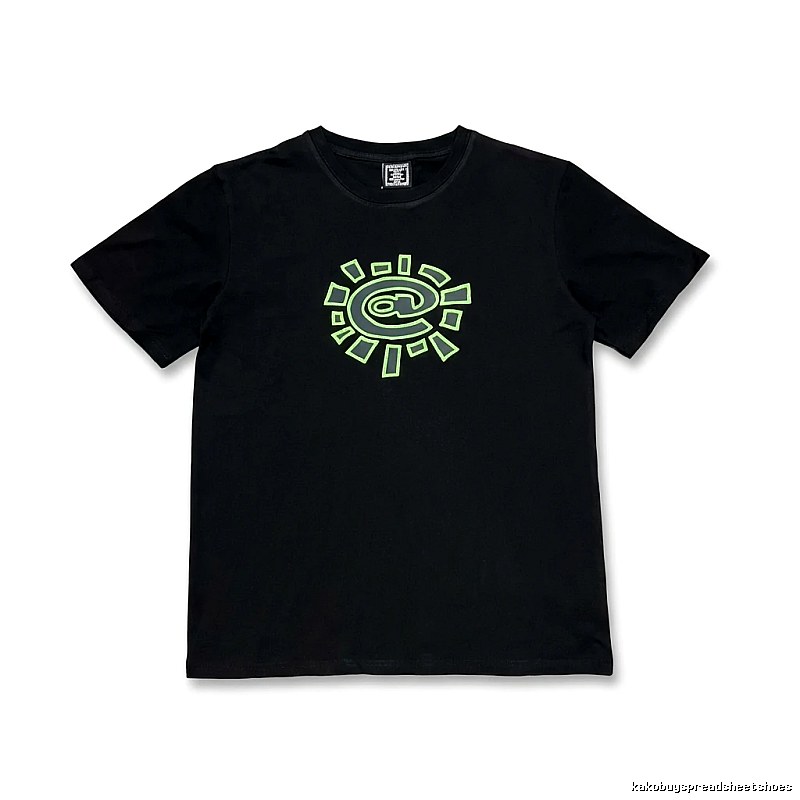 ADWYSD trendy brand black printed T-shirt