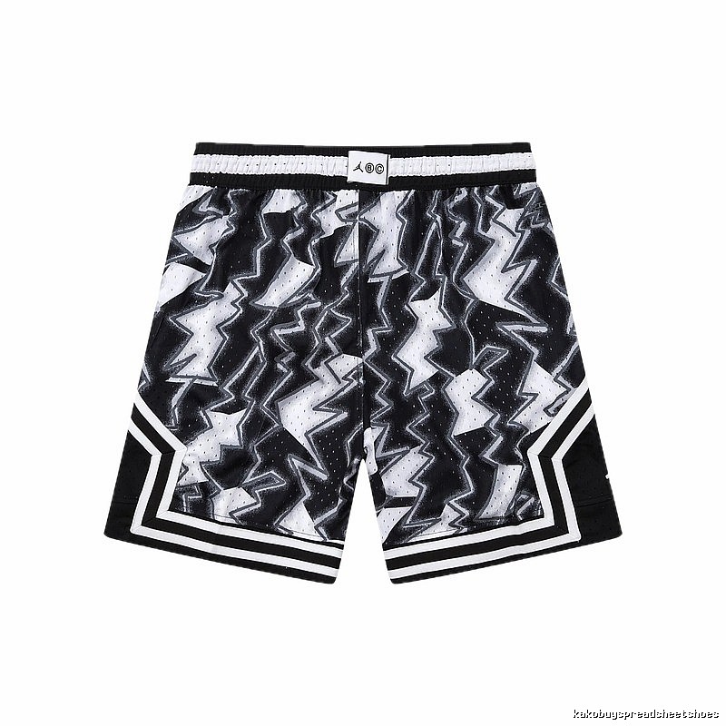 AJ Lightning series black and white shorts