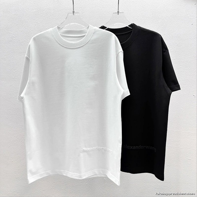 Alexander Wang Embossed Minimalist Solid Color T-shirt