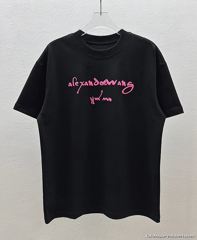 Alexander Wang Foam Print Street Style Black Short-sleeve T-shirt