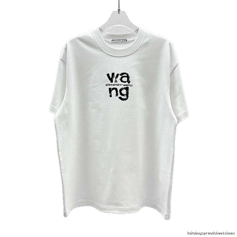 Alexander Wang Letter Print Streetwear White T-Shirt