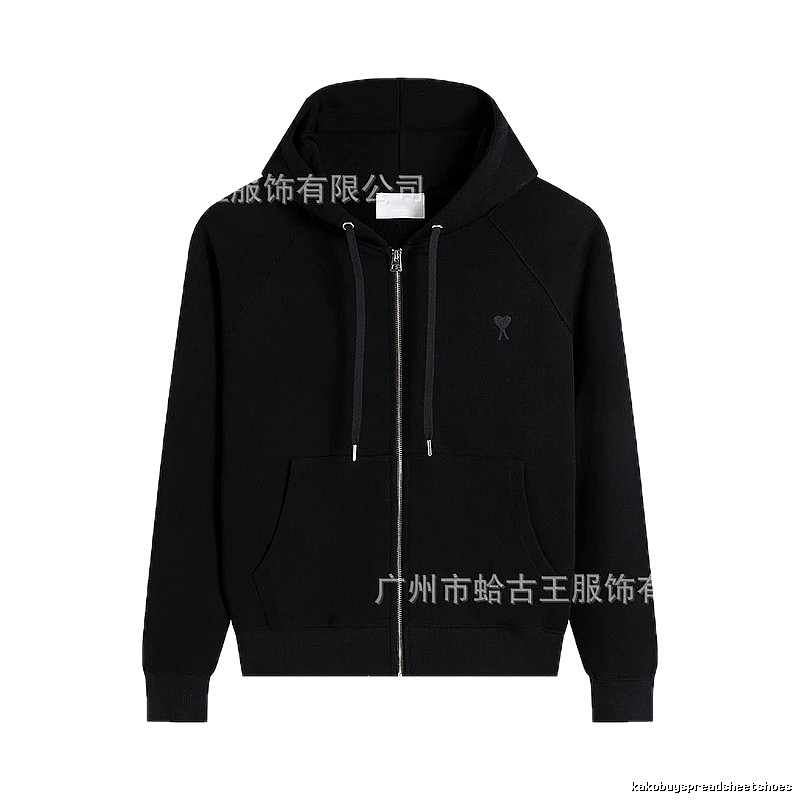 AMI black minimalist style hoodie
