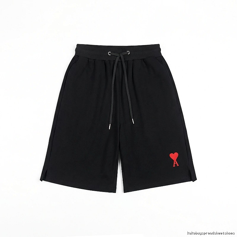 AMI Embroidered Love Heart Casual Shorts