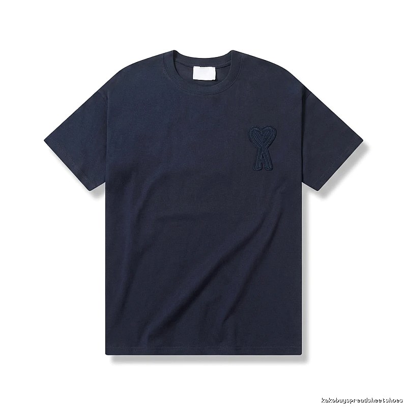 AMI Embroidered Simple Style T-shirt