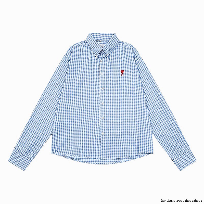 AMI Love Blue Checkered Shirt