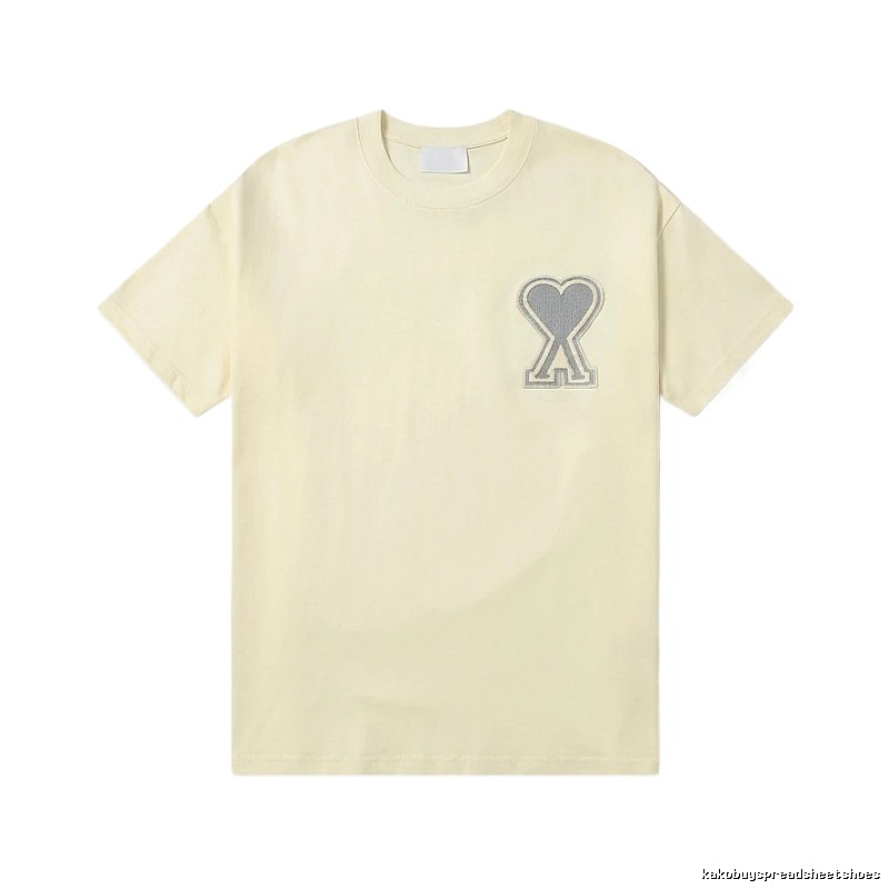AMI Love Embroidery Minimalist Style T-shirt