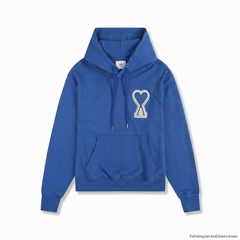 AMI love heart pattern blue sweatshirt