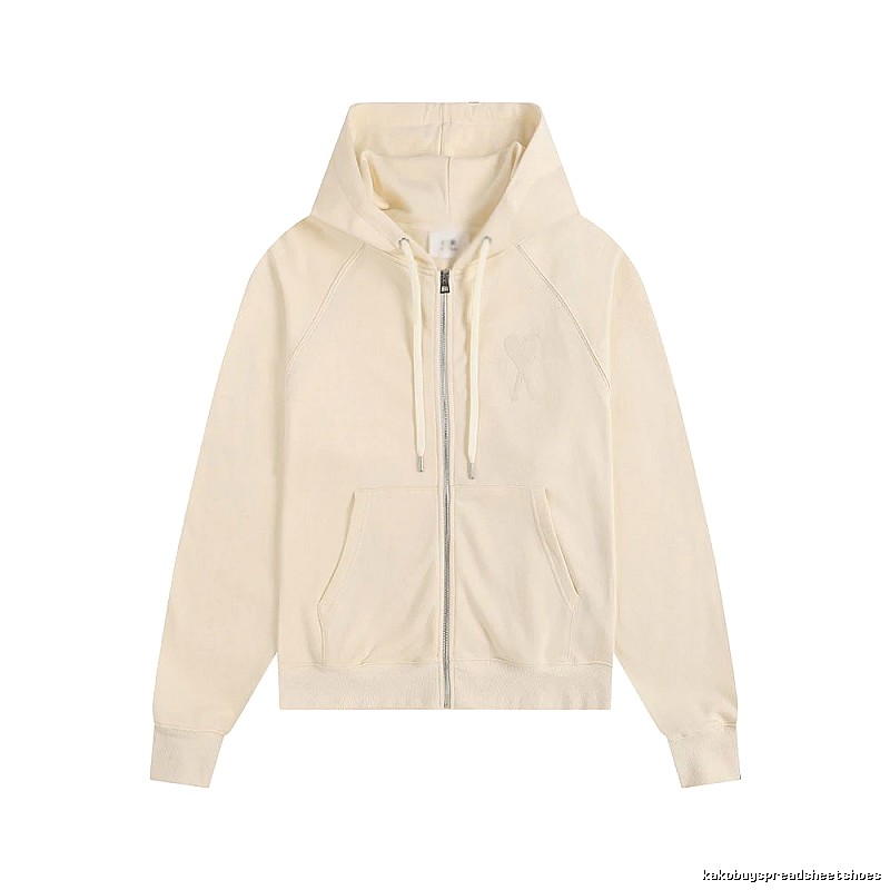 AMI Love Minimalist Style Beige Sweatshirt