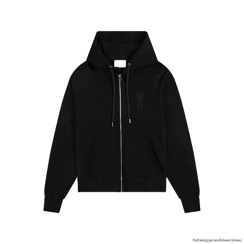 AMI Love Simple Style Black Hoodie