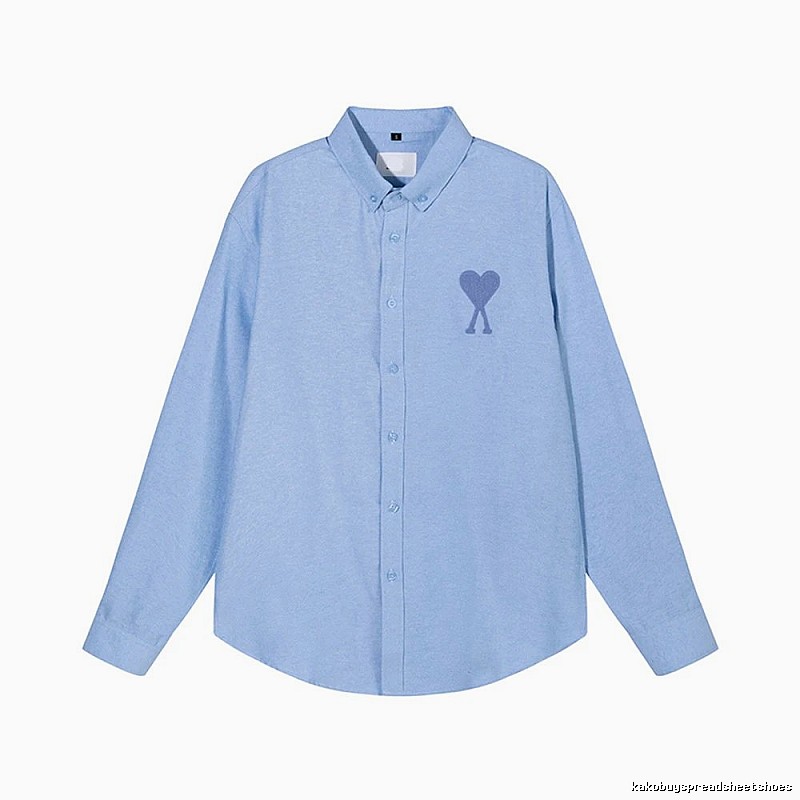 AMI Love Simple Style Blue Shirt