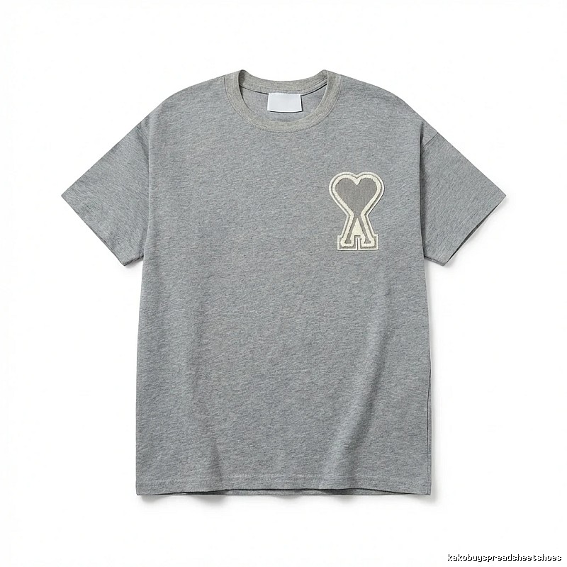 AMI Love Simple Style Gray T-shirt