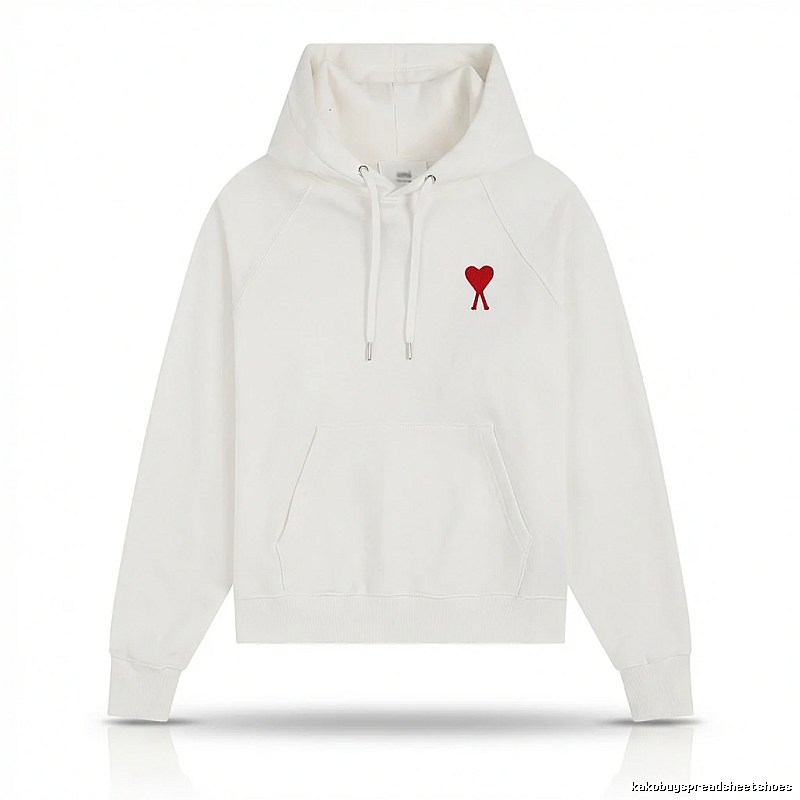 AMI Love Simple White Hoodie