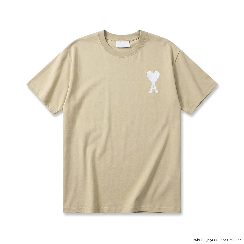 AMI minimalist style beige T-shirt
