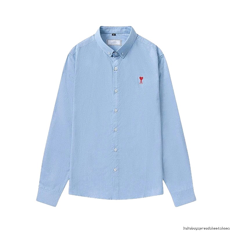 AMI minimalist style blue shirt