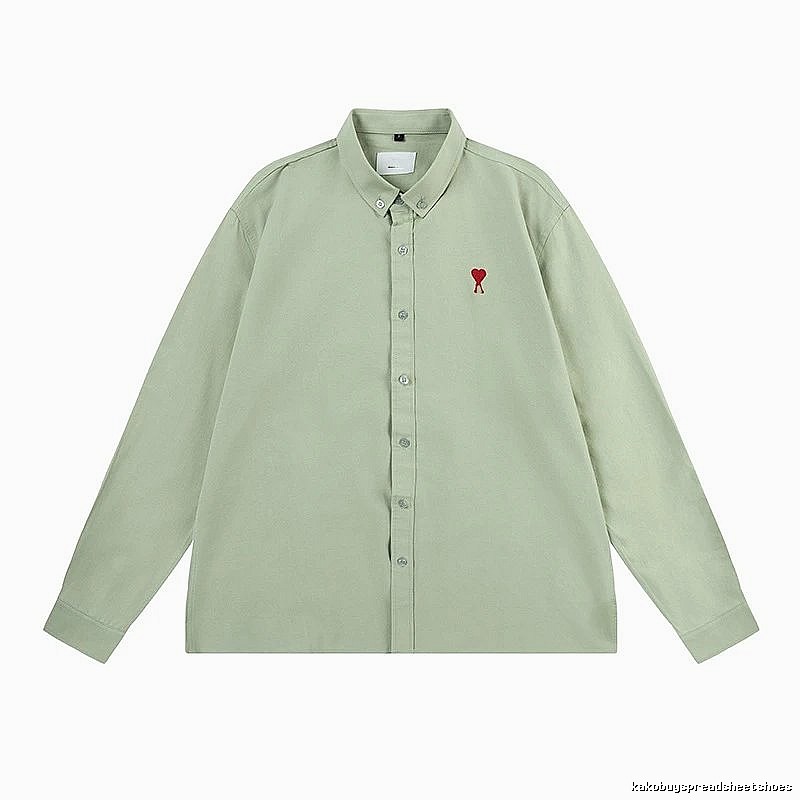 AMI minimalist style green shirt