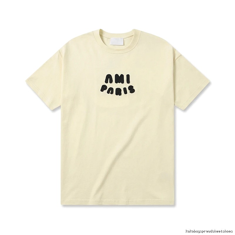 AMI Paris Casual Style Off-White T-shirt