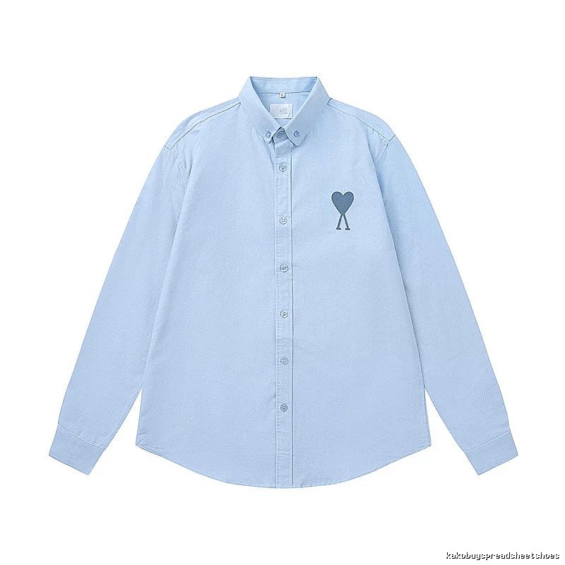 AMI series minimalist style blue shirts