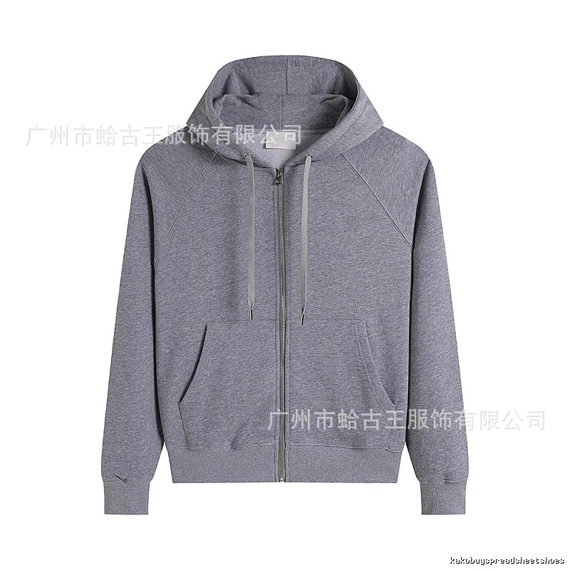 AMI simple and casual style gray hoodie