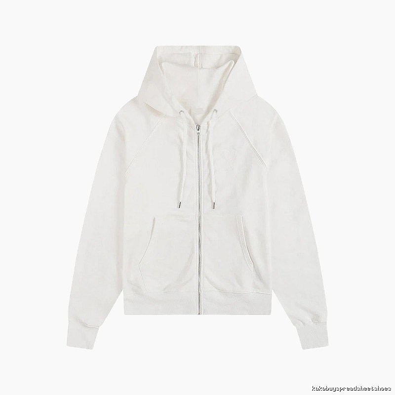 AMI simple style white hoodie