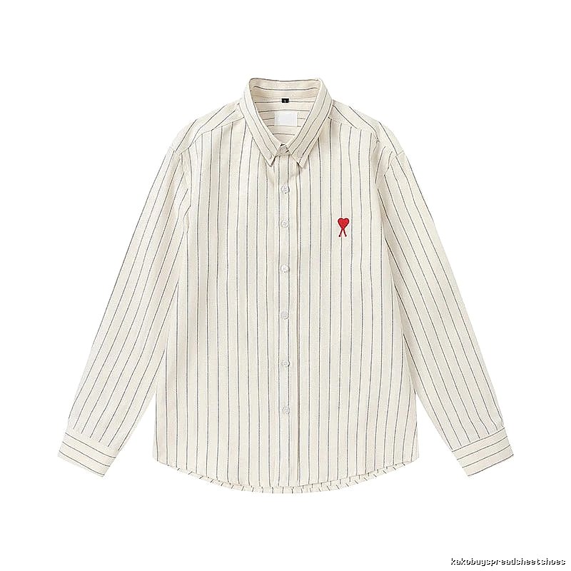 AMI Stripe Minimalist Style White Shirt