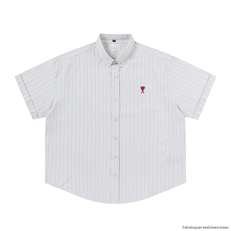 AMI Stripe Simple White Shirt