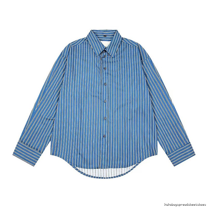 AMI striped retro-style blue shirt