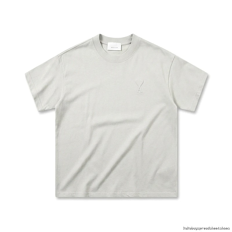 AMI Three-dimensional LOGO Simple White T-shirt