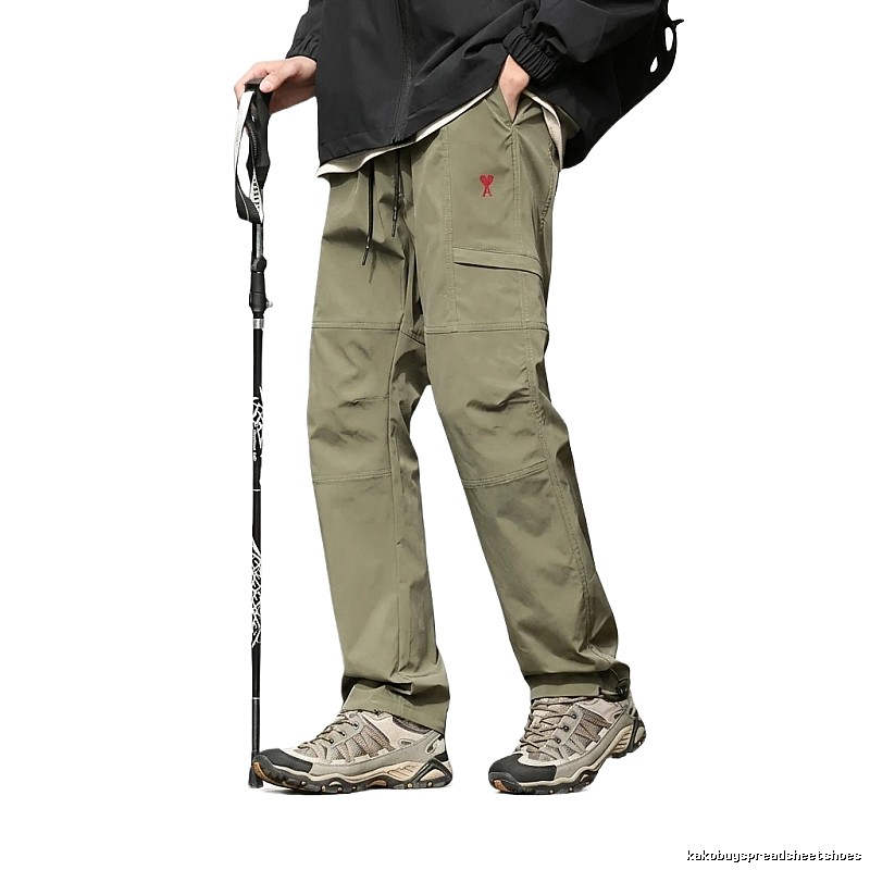 AMI Workwear Style Khaki Long Pants