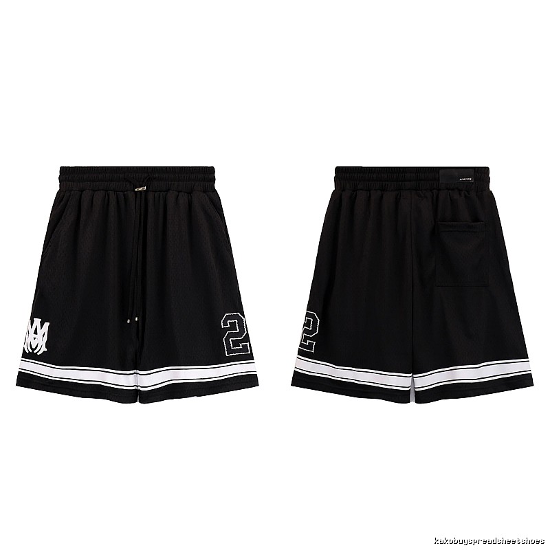 AMIRI American Basketball Style Black Athletic Shorts