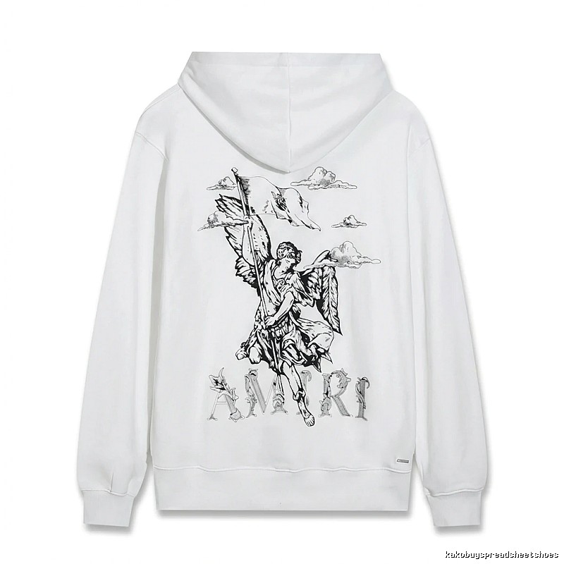 AMIRI Angel Print White Sweatshirt