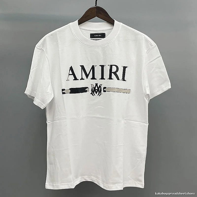 Amiri Bar-Letter Graphic White Records Graphic T-Shirt Commuter Look